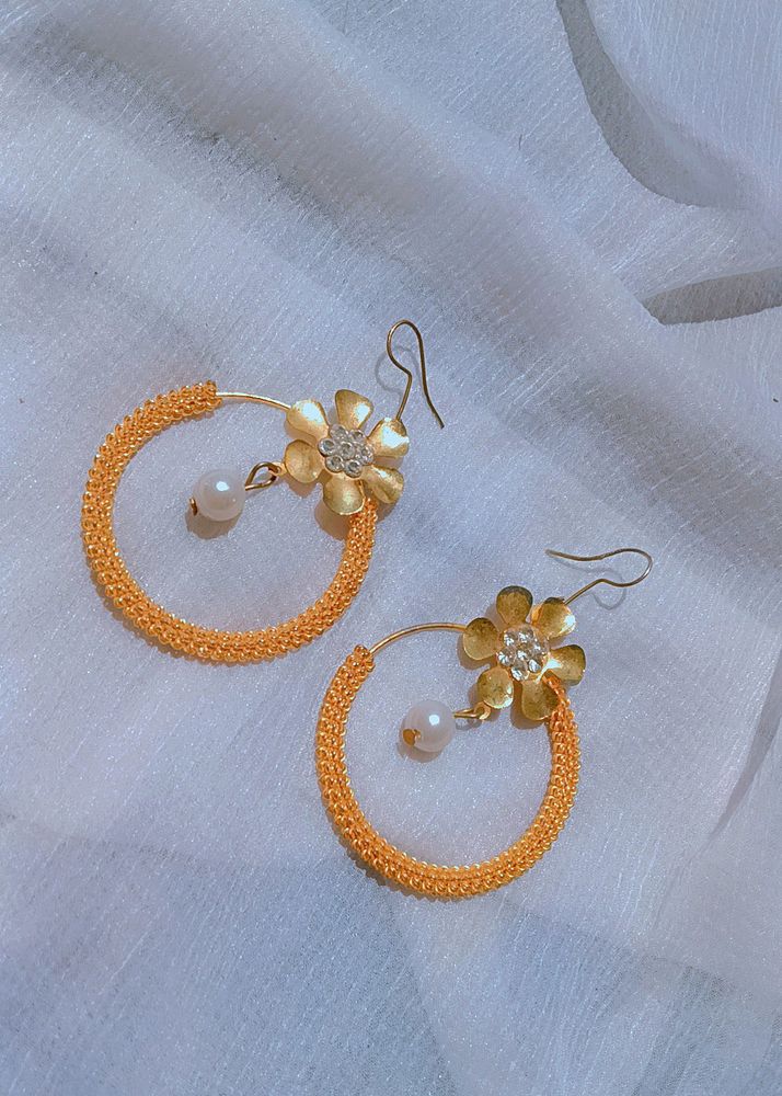 Golden French Hook Earrings