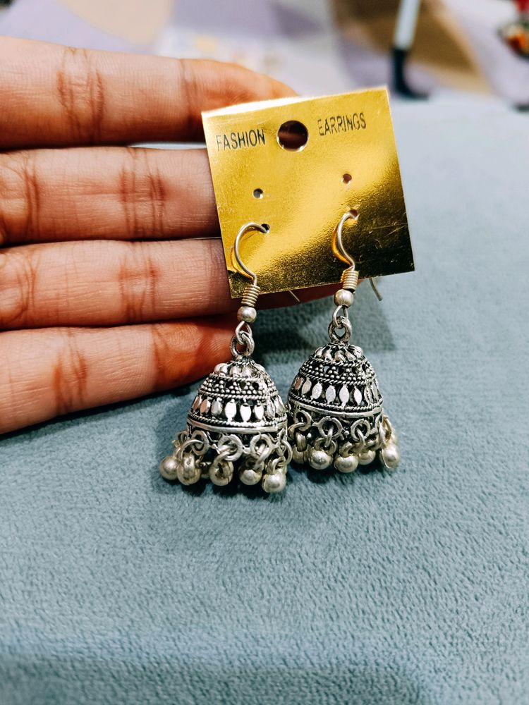 Silver Jhumkas 😍