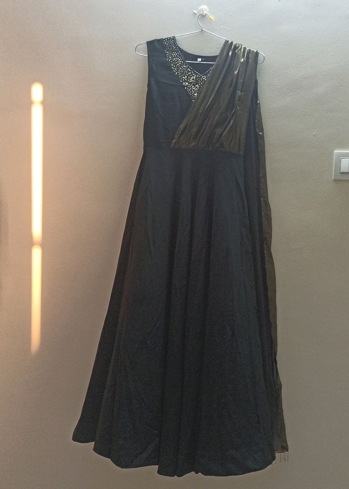 Maxi Dress For Party Wear Black