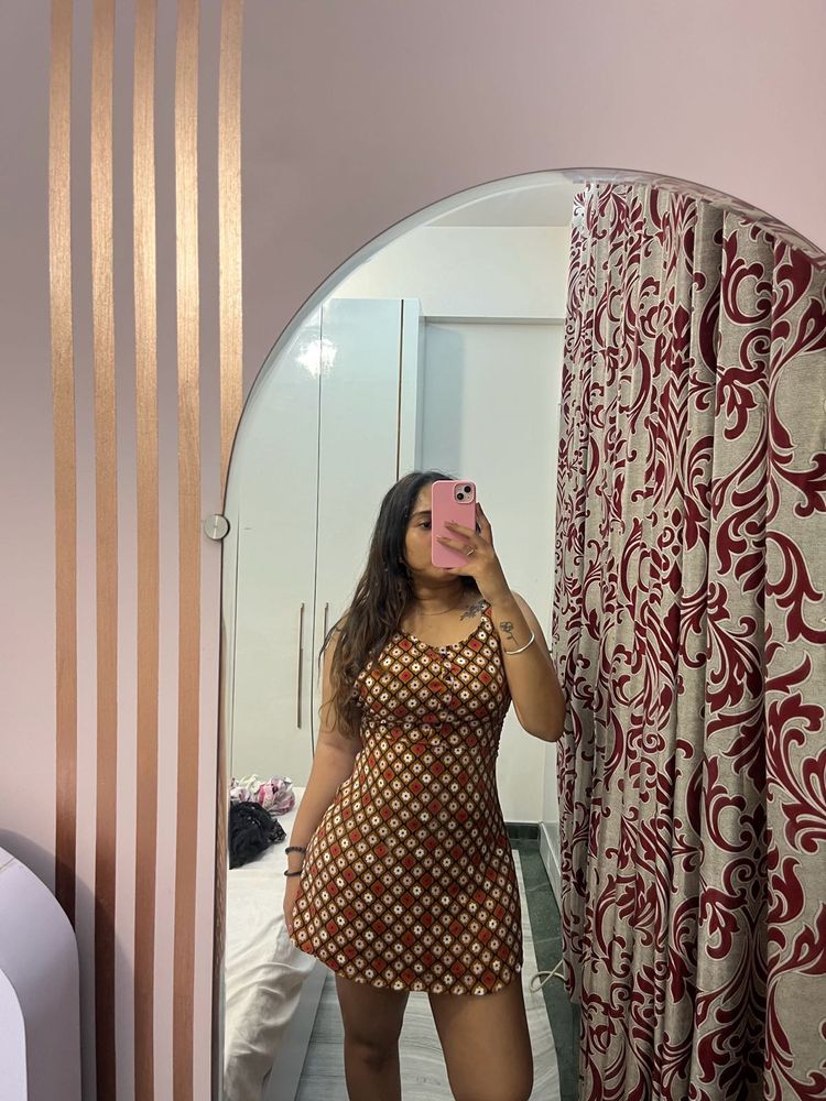 Patterned Mini Dress