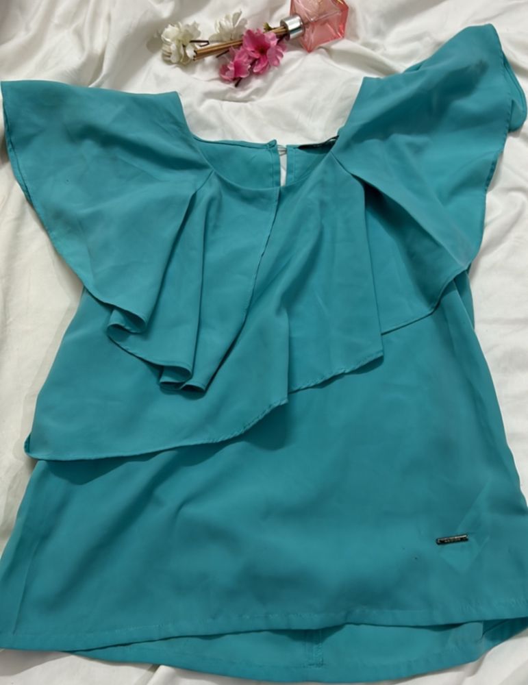 Sea Green Cute Top