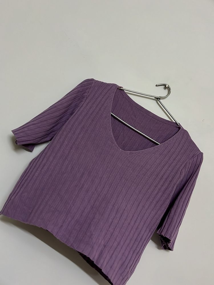 Lavender Crop Top