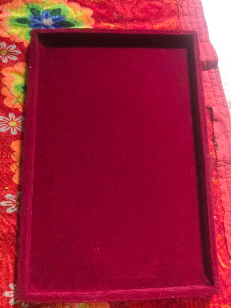 Maroon Velvet Jewellery TRAY