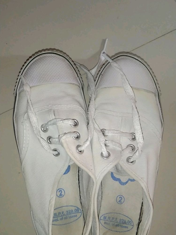 White Canvas Shoes