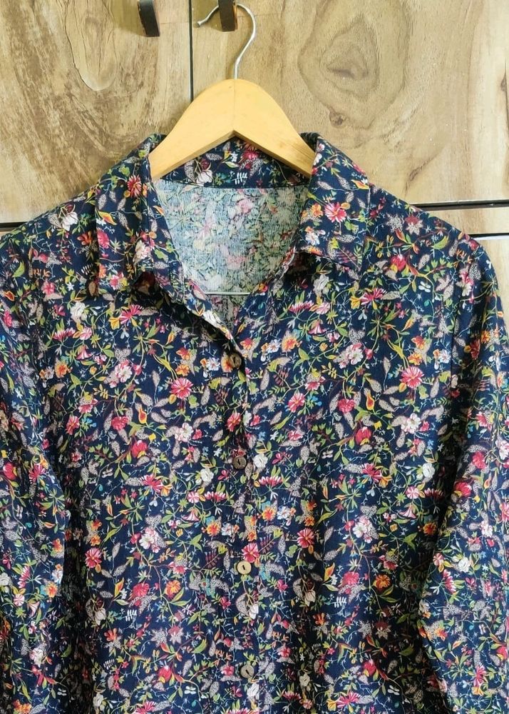 Multicolour Floral Shirt Size-38