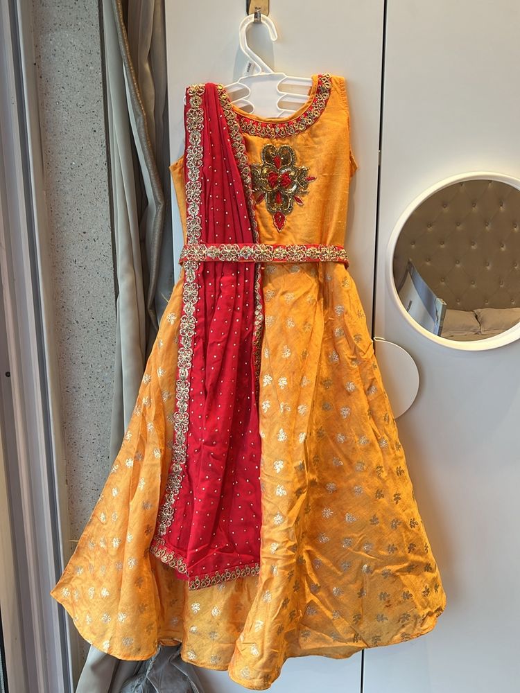 Beautiful Orange Ethnic Gown