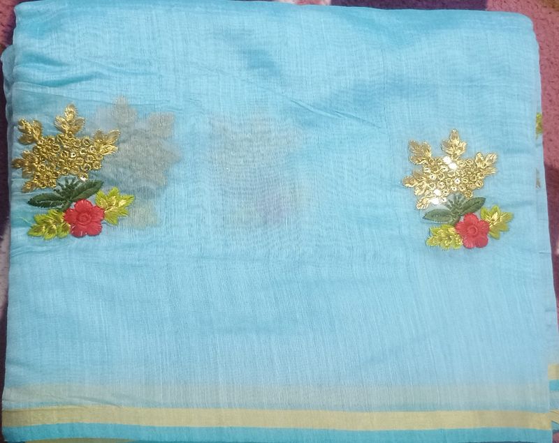 Embroidery Work Saree