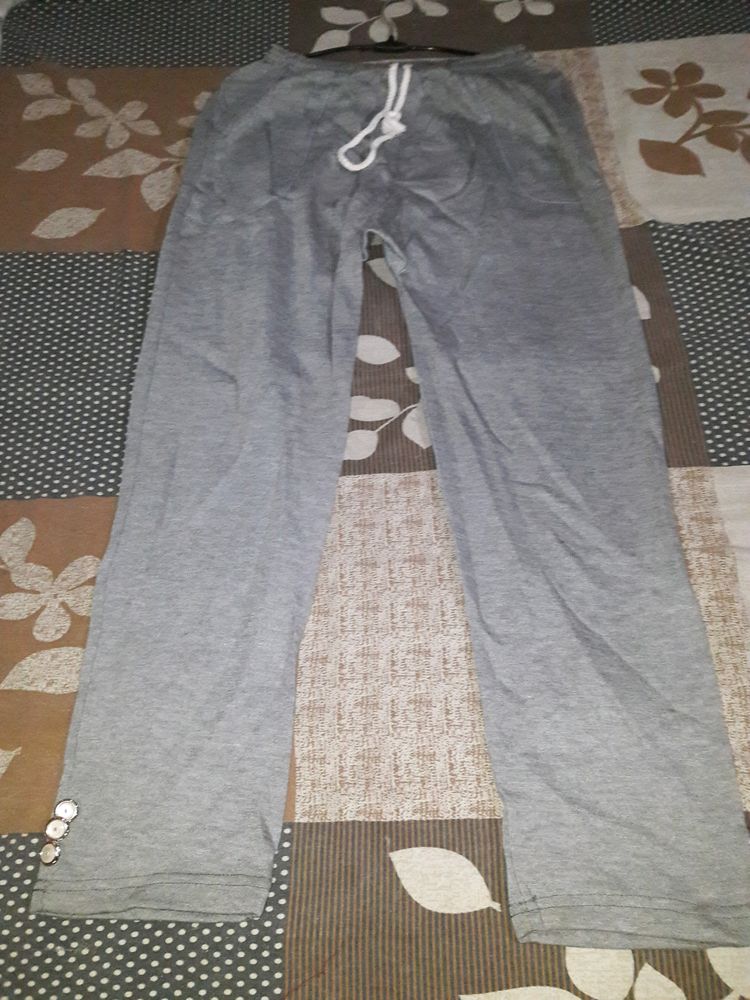 Grey Winter Trousers With Pocket & Buttons