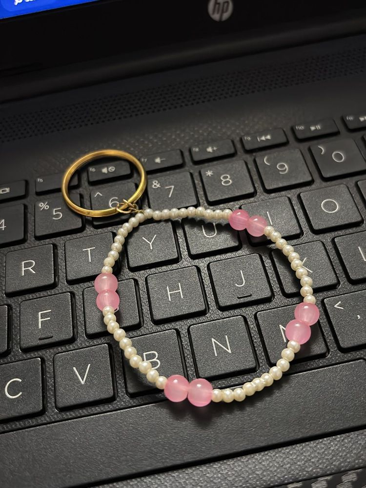 Pearl keychain Handmade