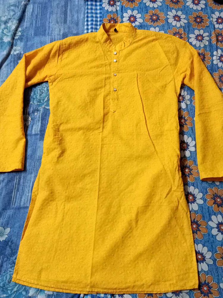 Mustard Yellow Colour Kurta For Festive Wear...