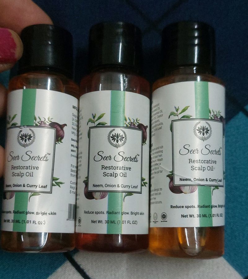 Seer Secrets Restorative Scalp Oil Pck Of 3😃