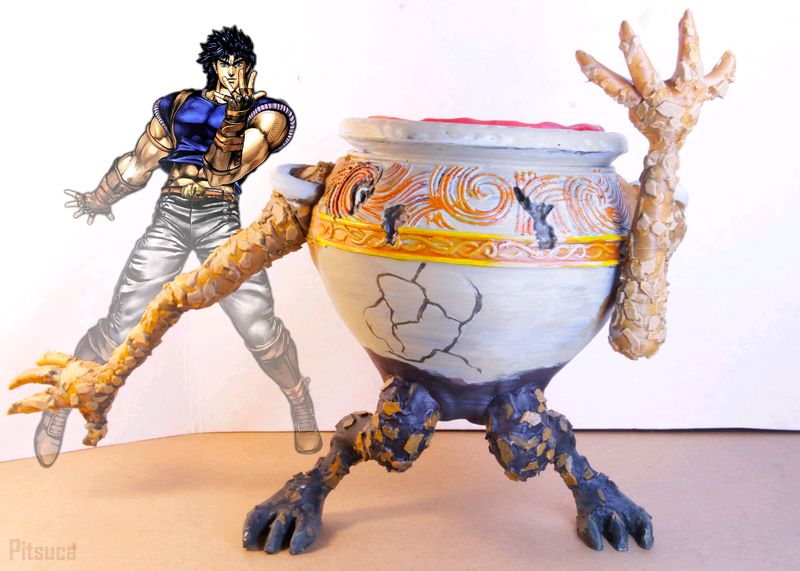 Jojo 25cm Warrior Jar Jonathan Anime Model