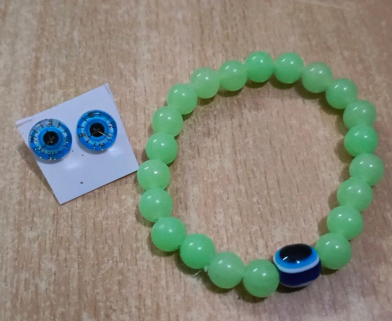 Evil Eye Studs & Bracelet