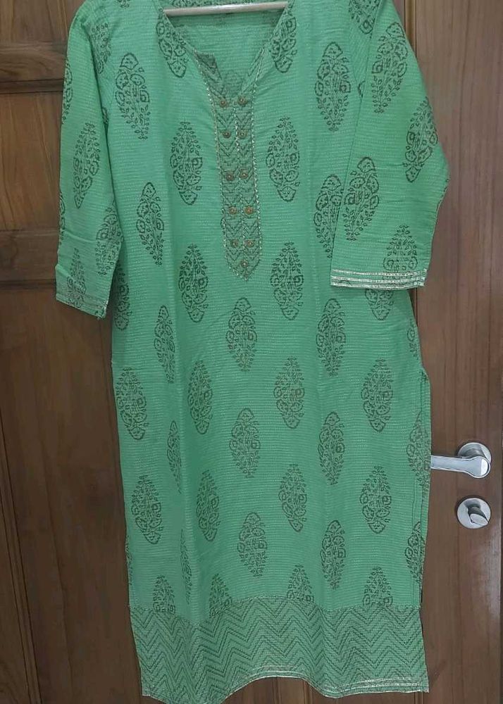 Mango Green Kurti