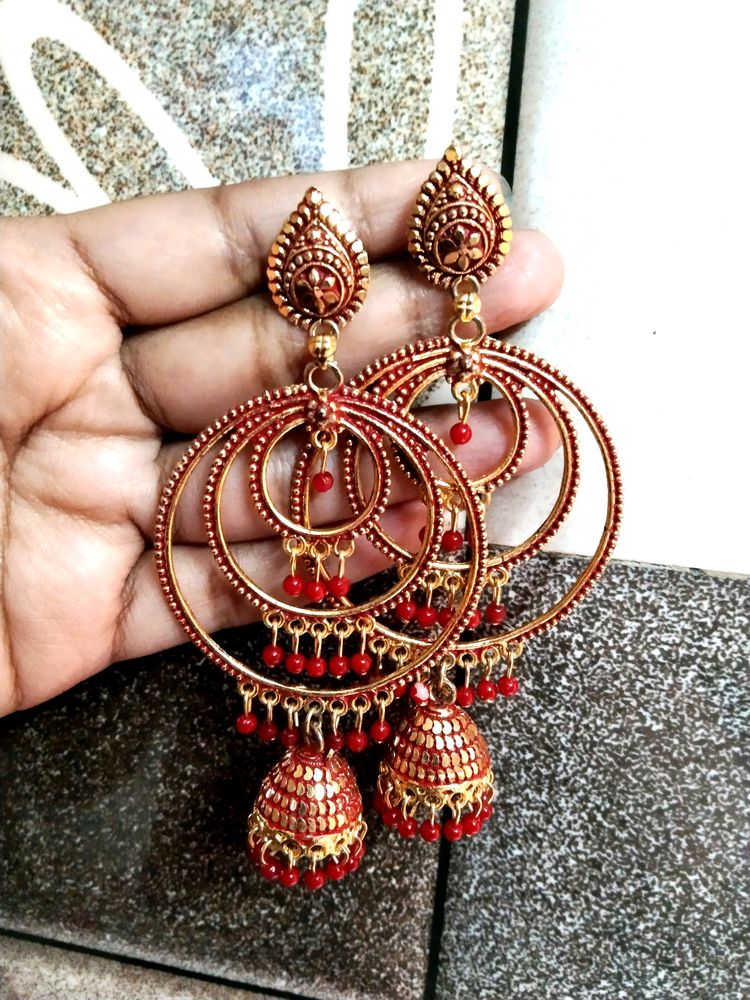 Beautiful Red long Earrings