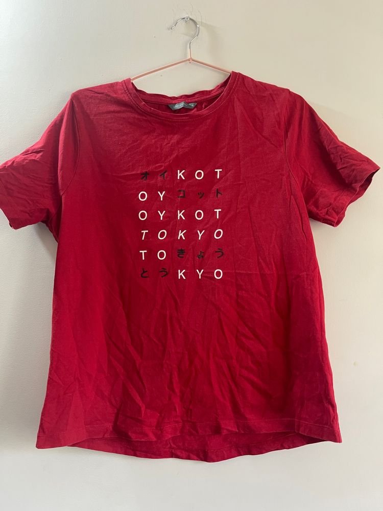 Ether By Myntra- Red T Shirt