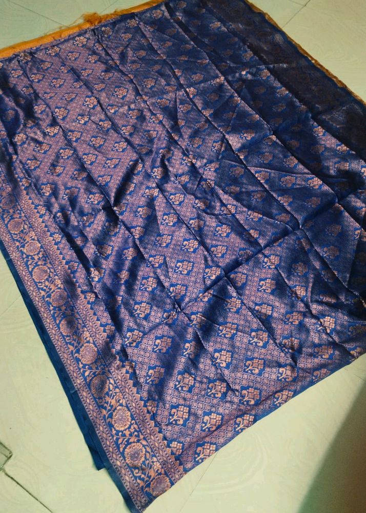 Navy Blue Colour Banarasi Silk Pattu Saree