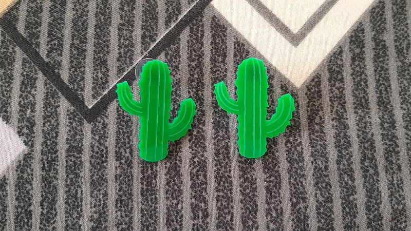 Cactus 🌵 Shape Acrylic Earrings