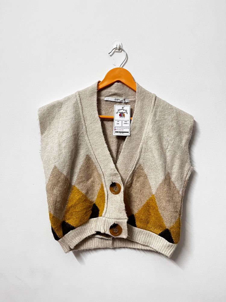 Beige Sweater Vest