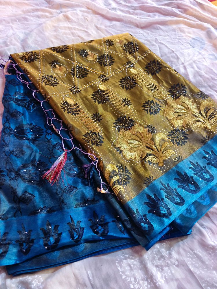 Today Only🎉Unused Saree With Blouse (Women's)