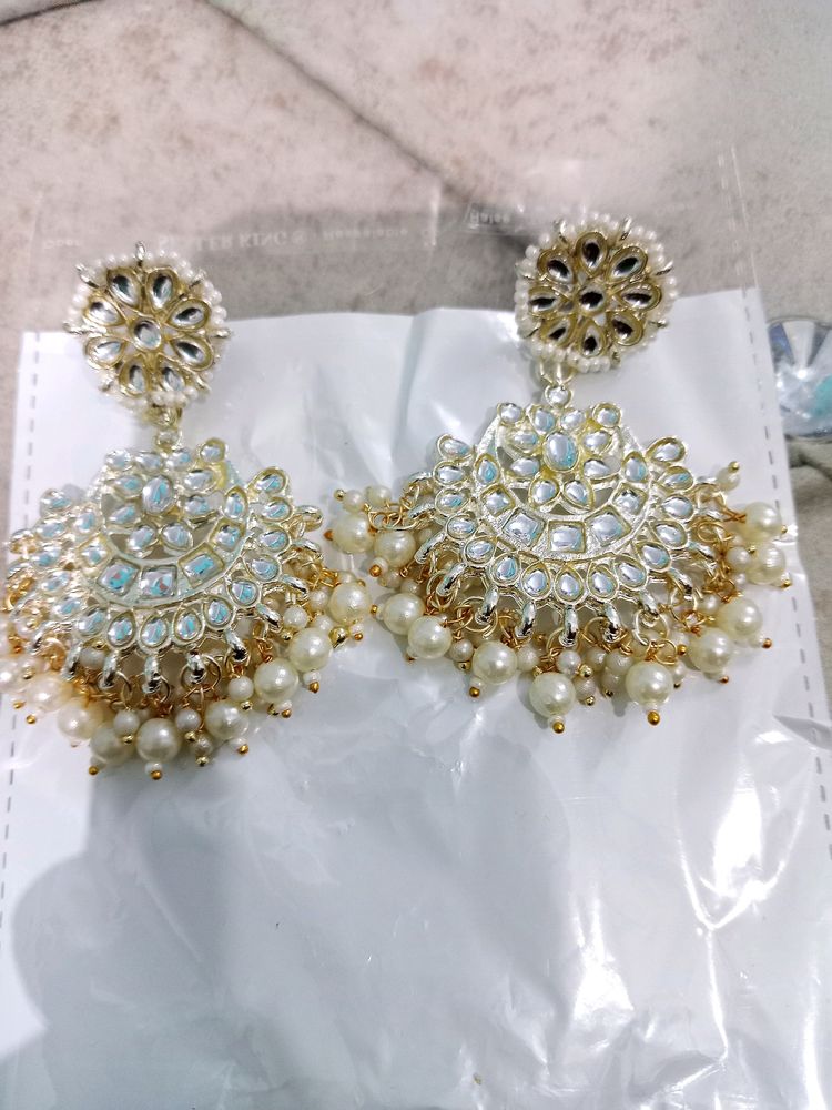 Beautiful Purl Kundan Earrings 😍 book Fast