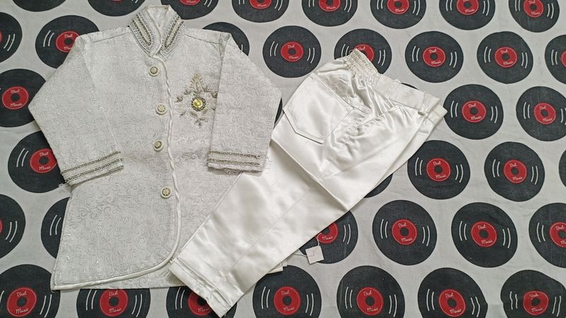 Boys White Colour Western Dress