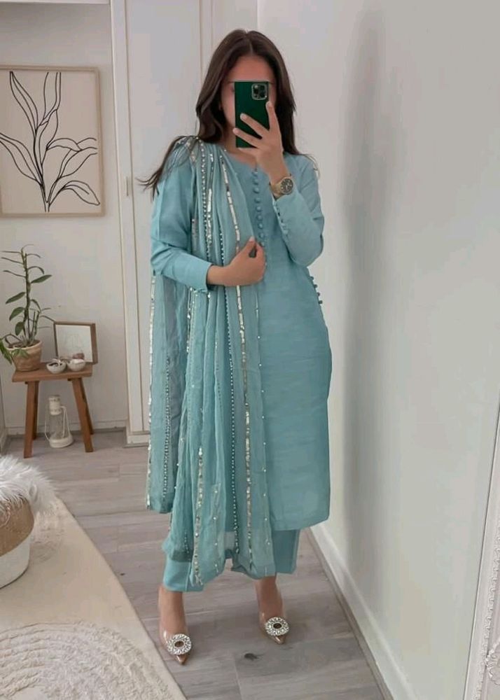 Beautiful Suit With Heavy Work Dupatta
