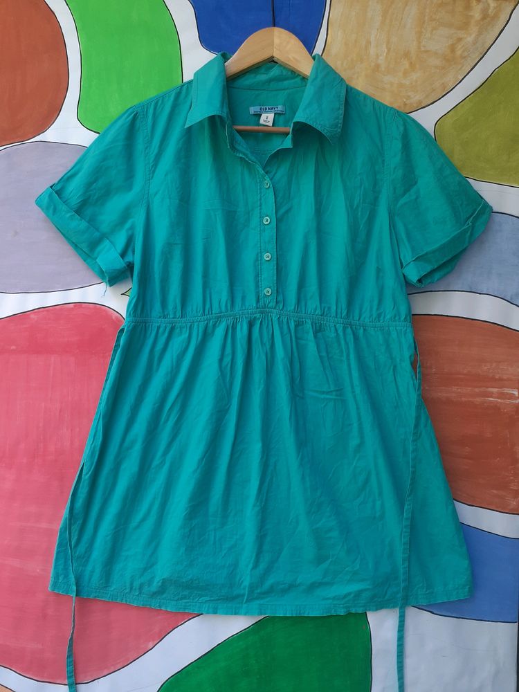 Old Navy Brand.sea Green/skyblue Tunic (Woman)