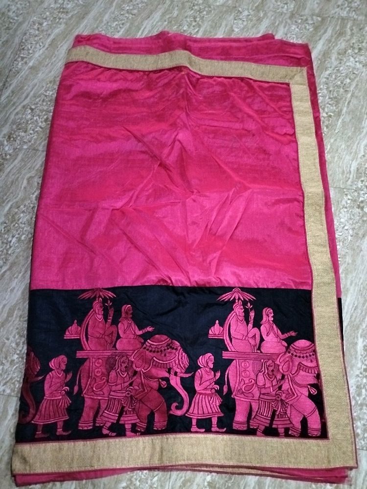 Silk Saree With Embroidery 🪡