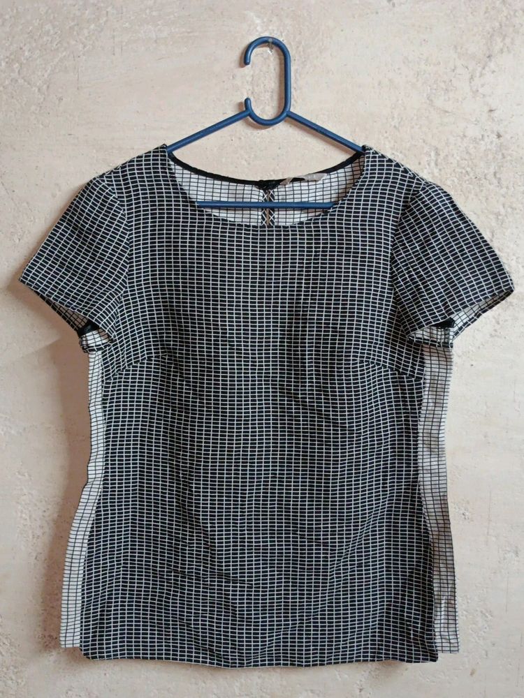 Ladies Summer Fashion Top Chequered