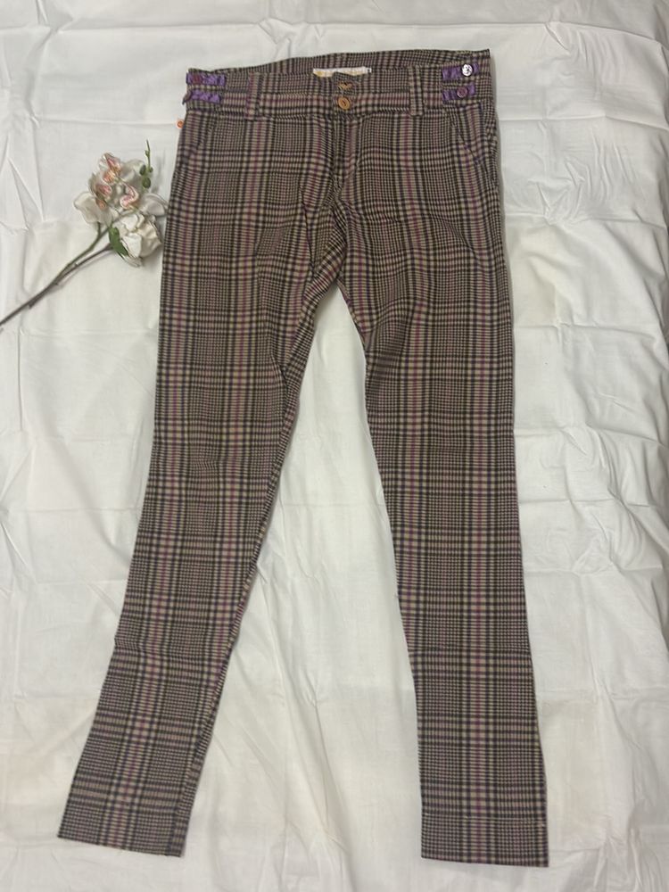 Academia Aesthetic Checkered Pants