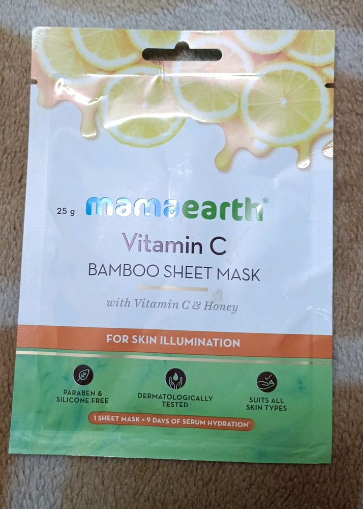 Mama Earth Vitamin C Bamboo Sheet Mask