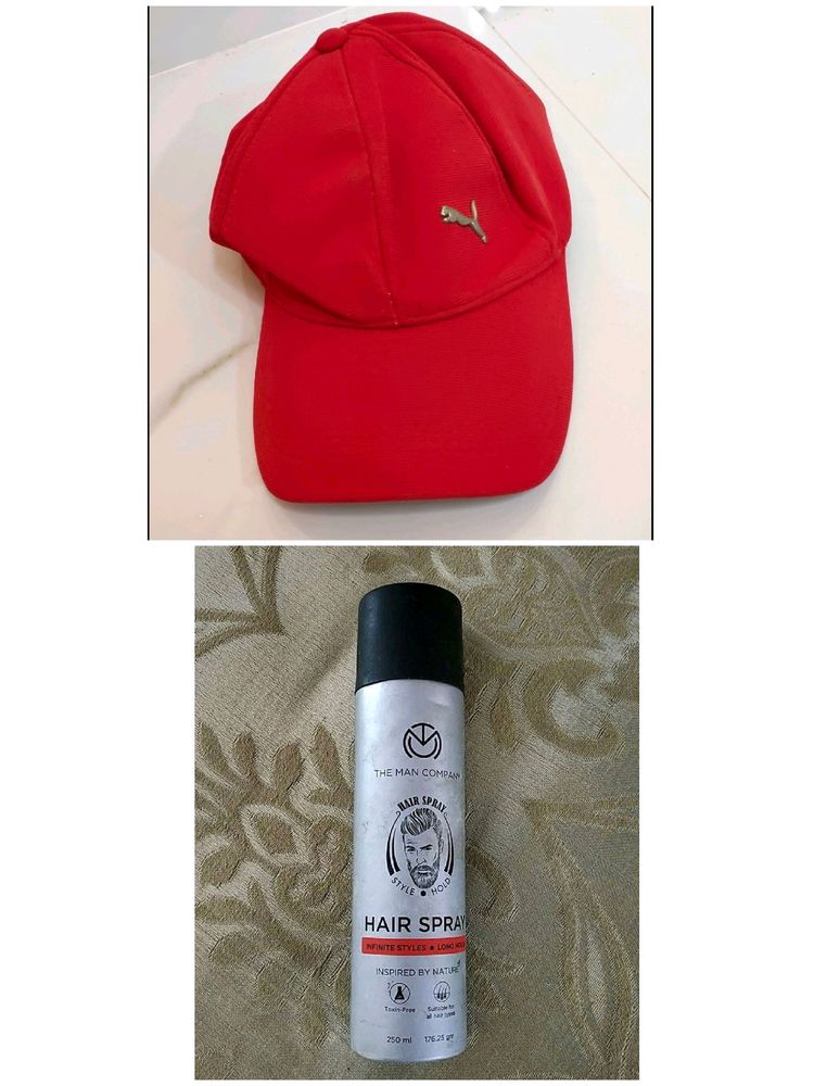 [Combo]Puma Athletic Cap and Hair Spray