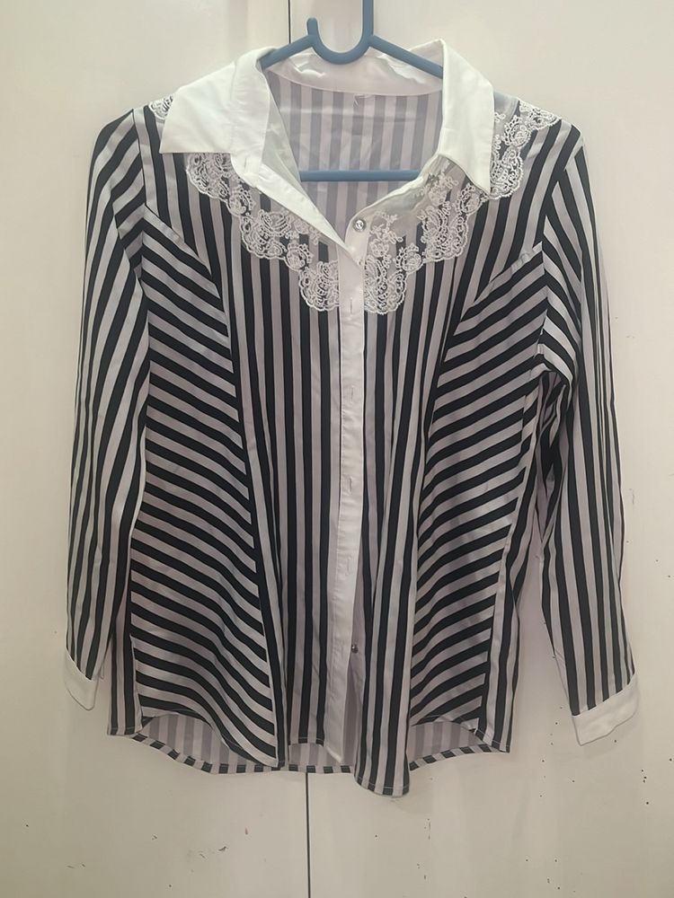 Black and white stripe shirt