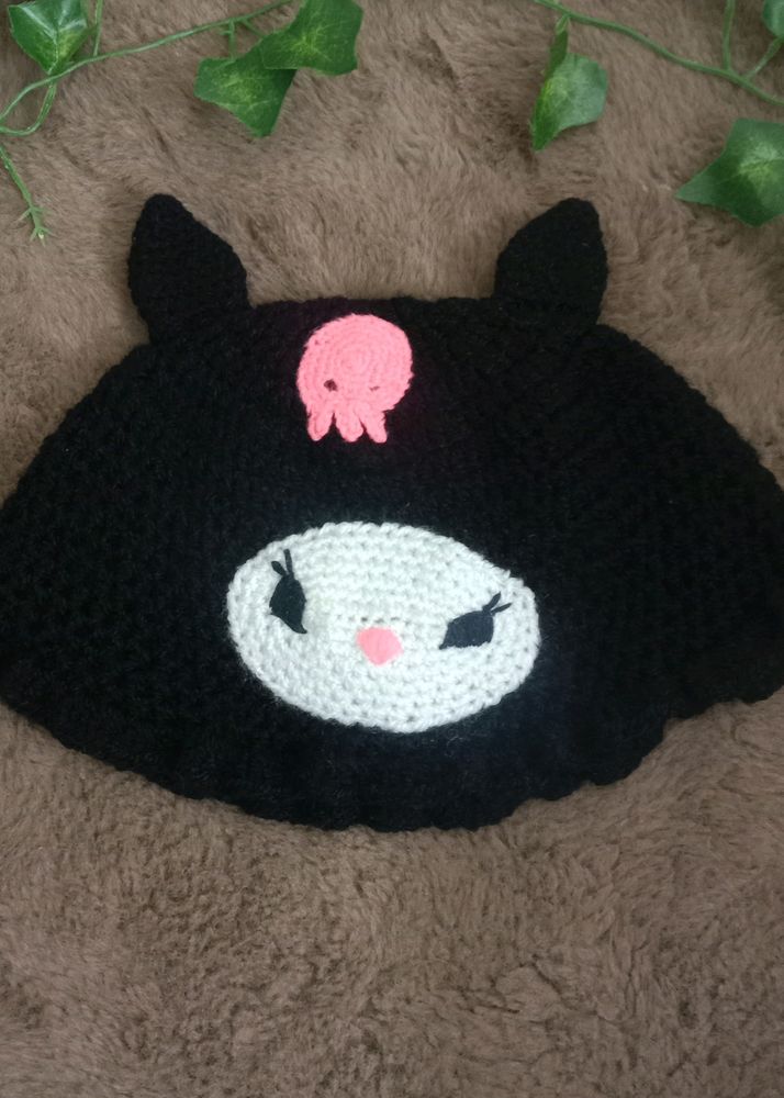 Kuromi Crochet Hat