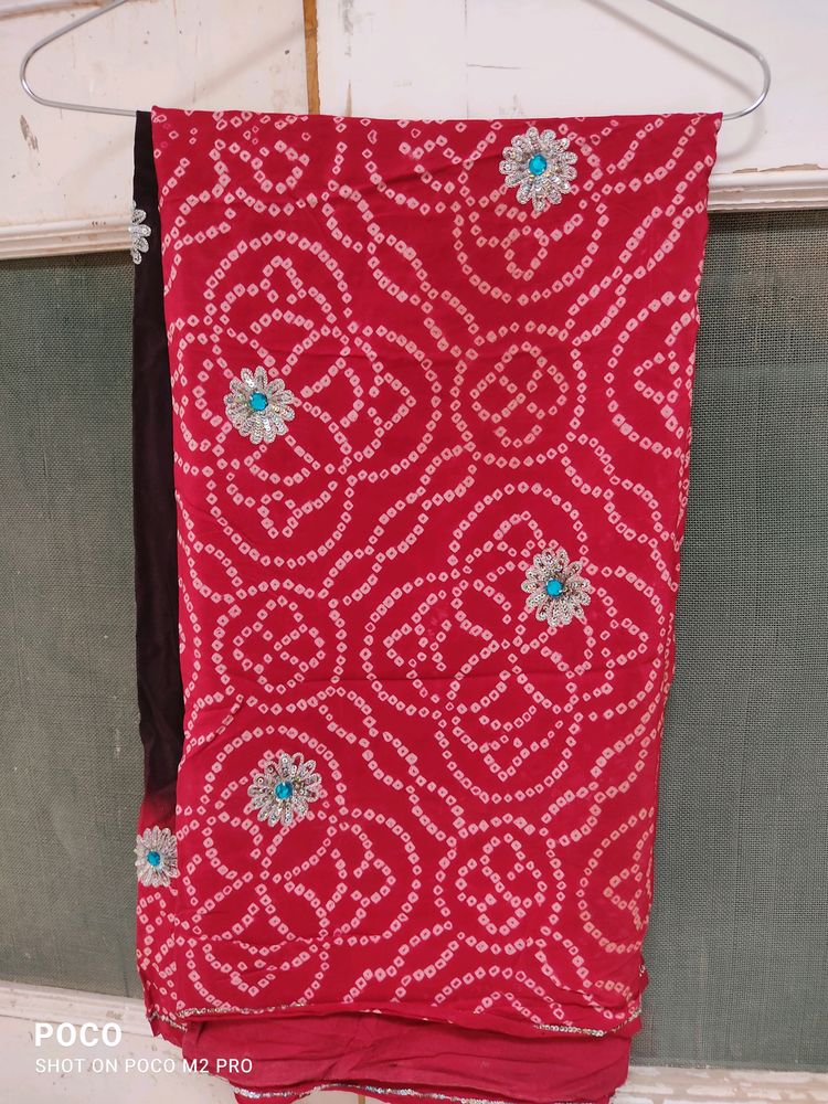 Jaipuri Bandhej Saree