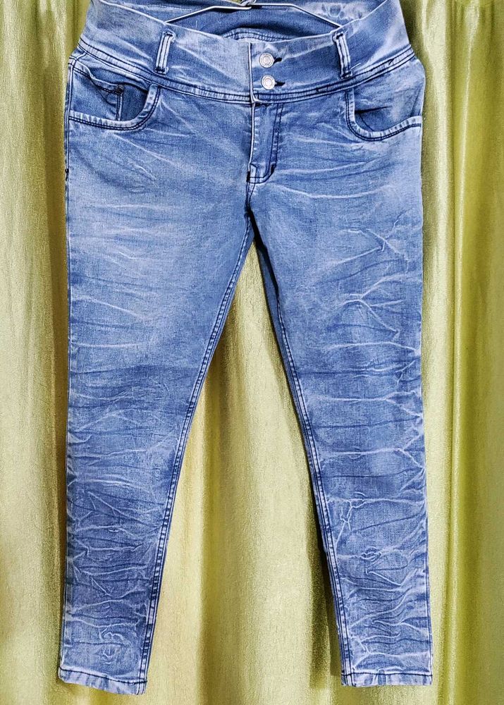 HIGH WAIST JEANS BLUE