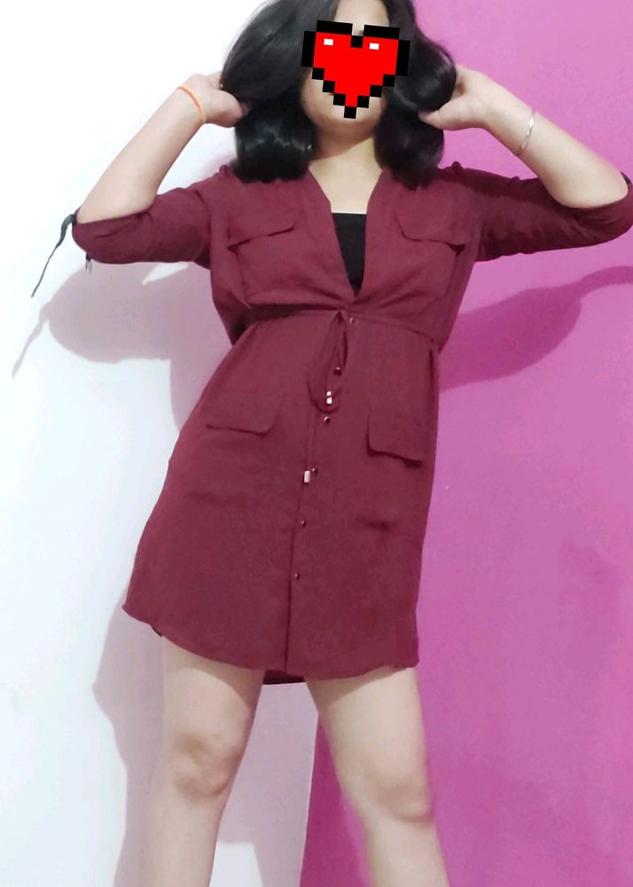 Maroon Summer Dress