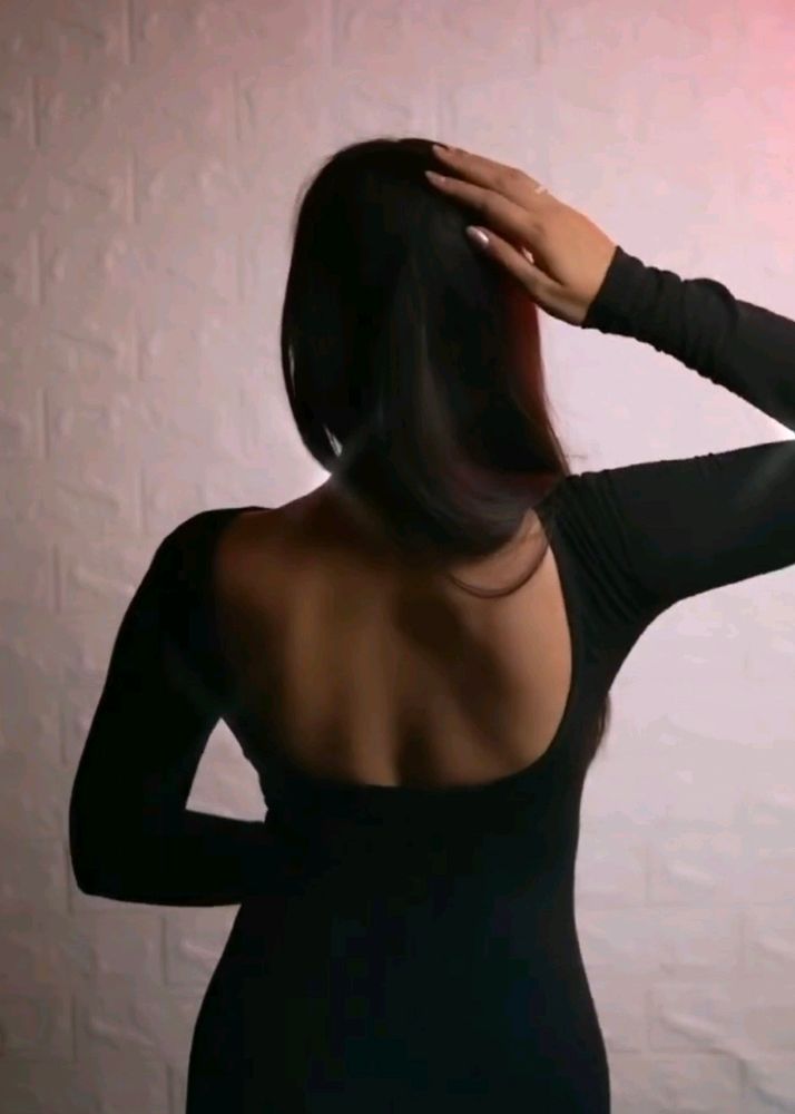 Black Backless Dress