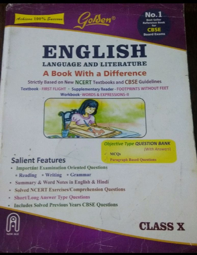 Class 10th English Golden For Session 2023-24