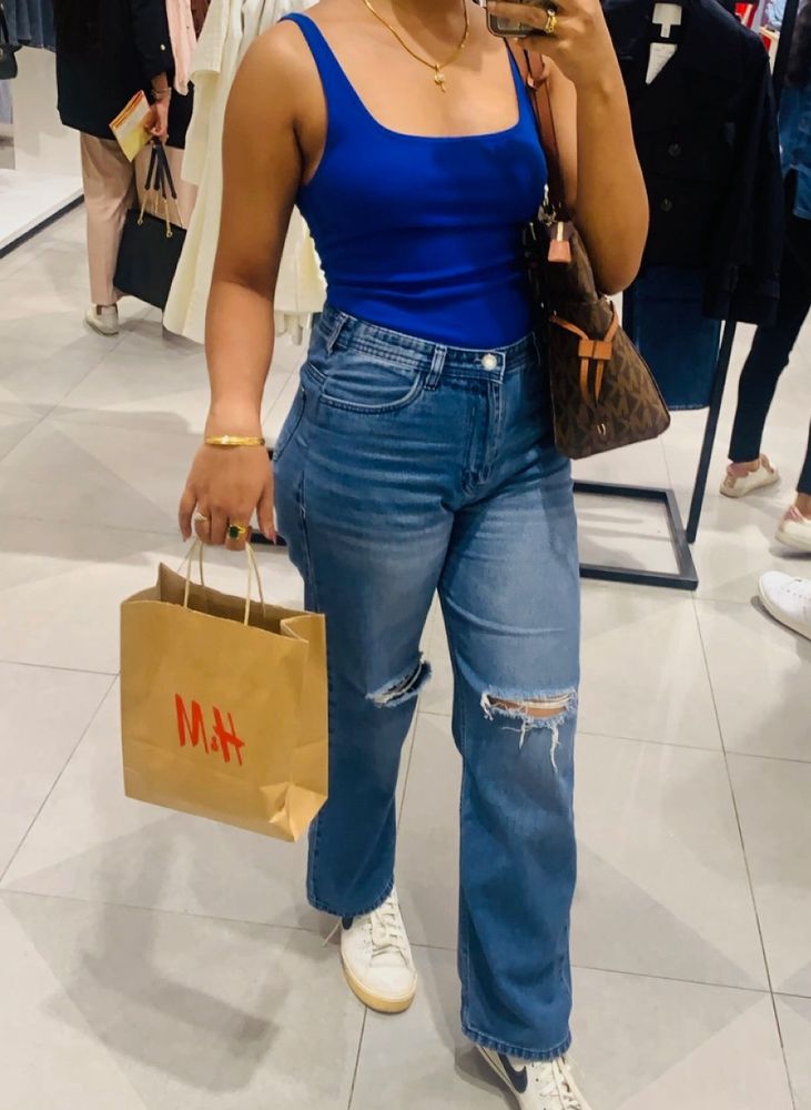 Zara Blue Body Suit /top (Women's)