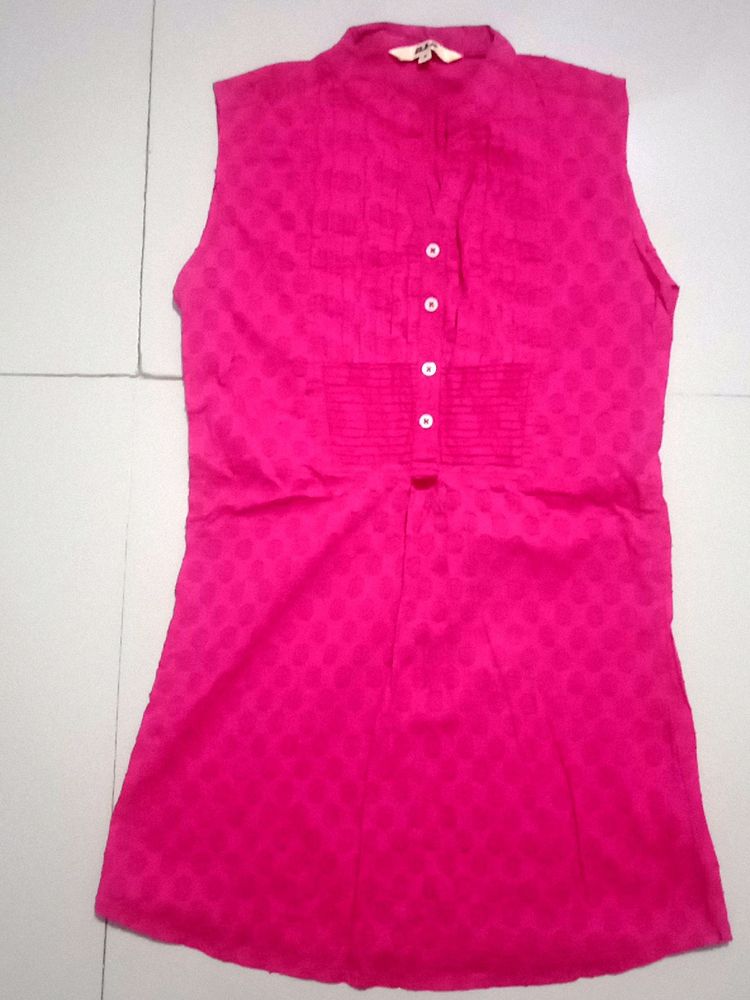 DJ & C Hot Pink Sleeveless Tunic Top