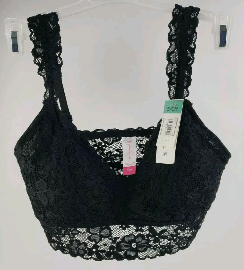 No Boundaries Womens Bralette Size Large Black