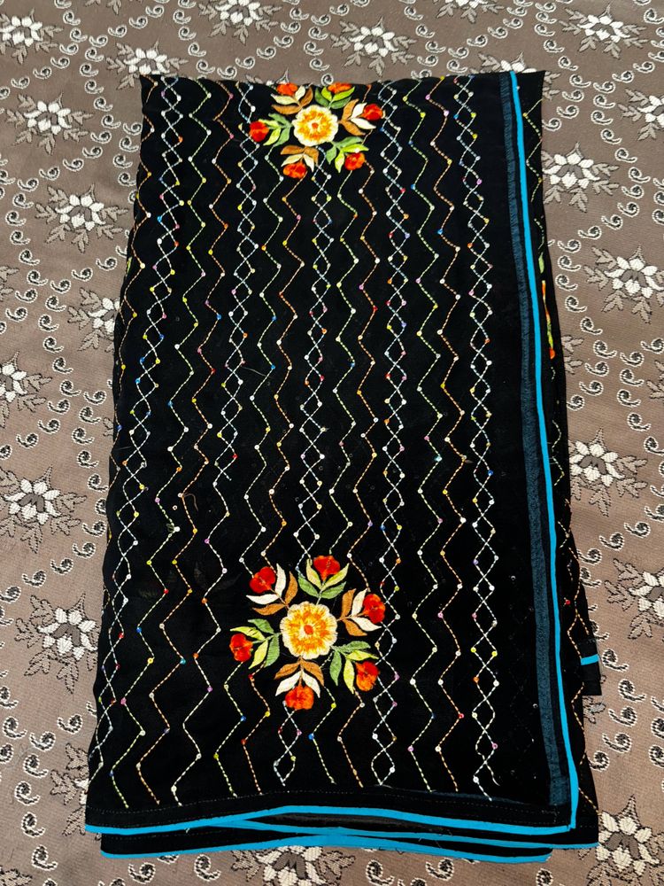 Beautiful Black Saree With Blouse