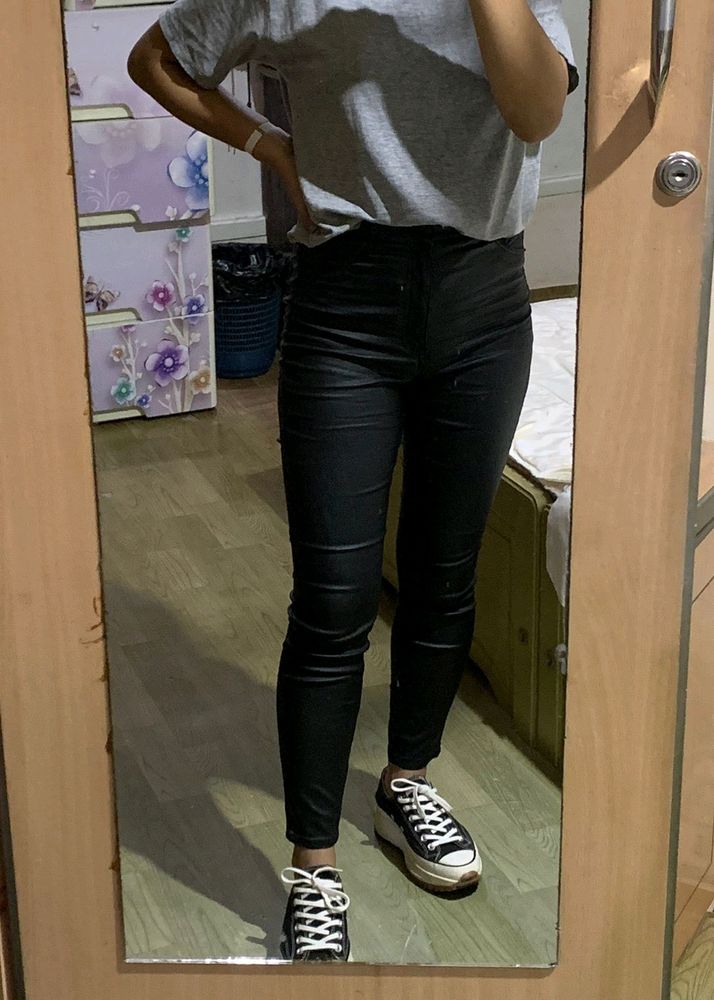 H&M Leather Jeans