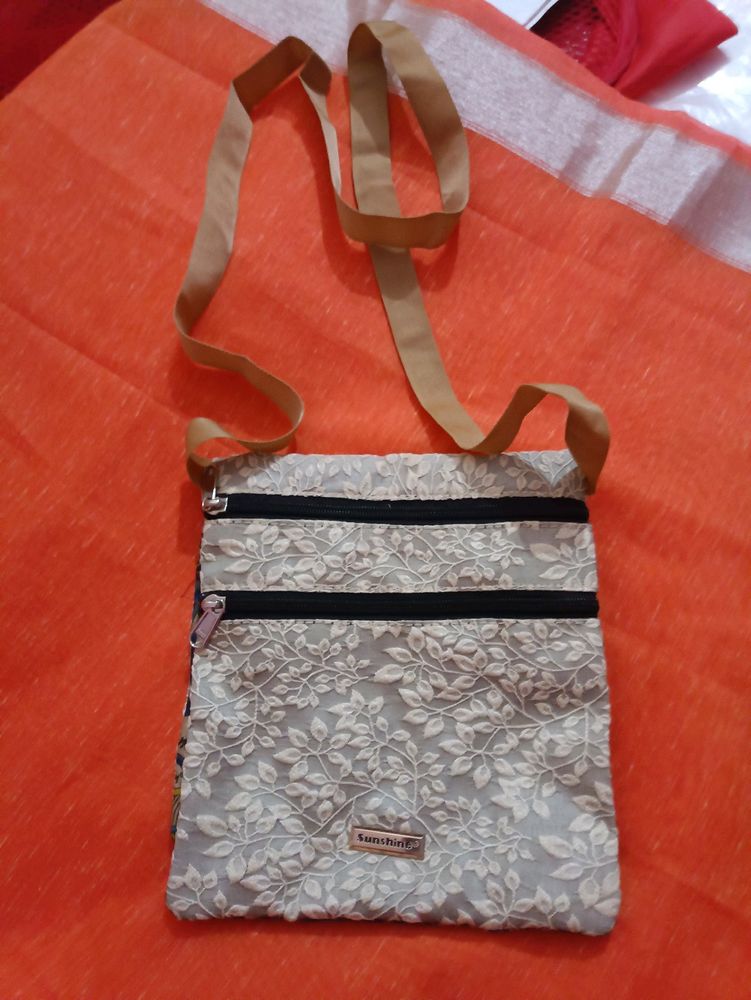 Sling Bag  Of Embroidery Work Cloth....