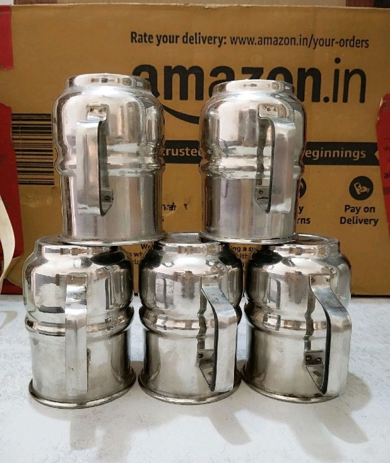 5 Stainless Steel Cup Set