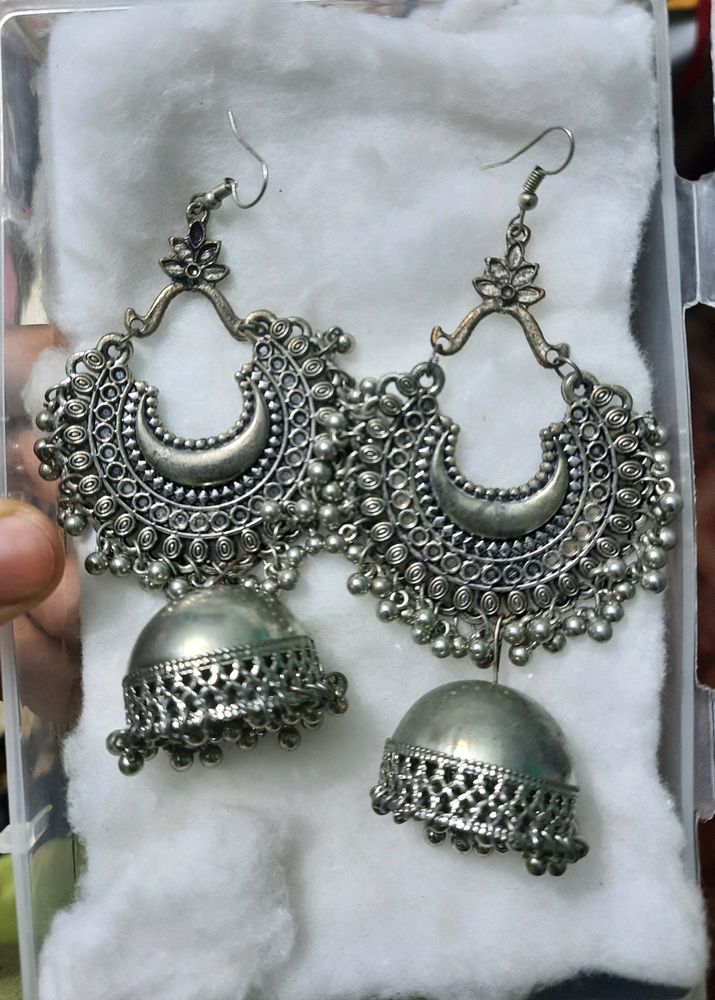 Oxidized Earrings(Jhumka)