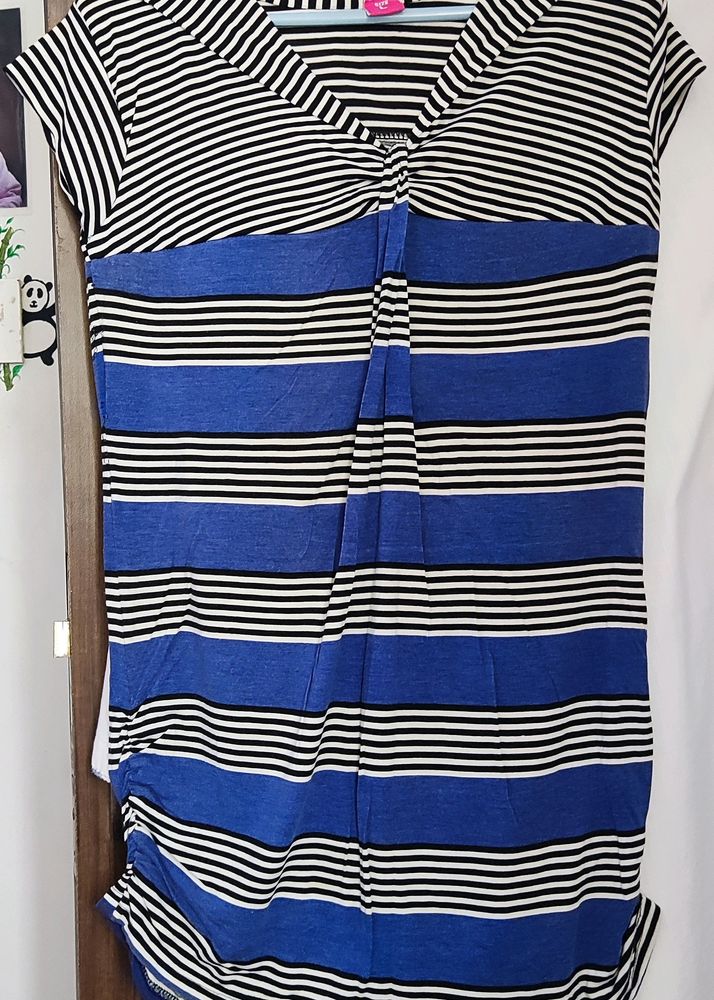 Blue Strips Women Tee