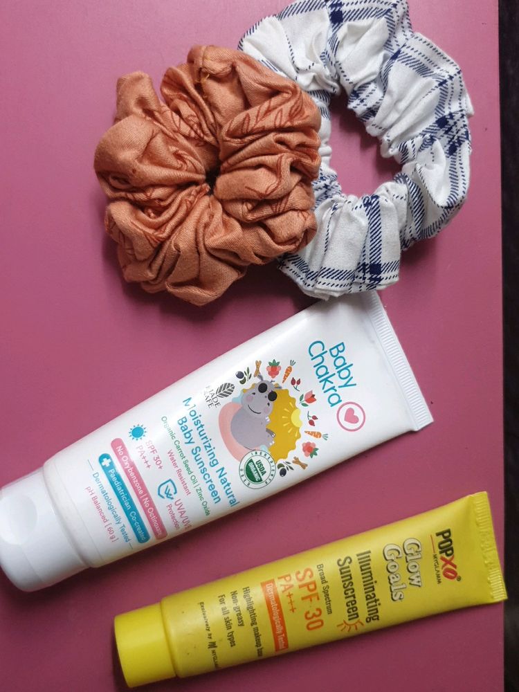 COMBO!popxo+babychakra sunscreen+ 2 freebie